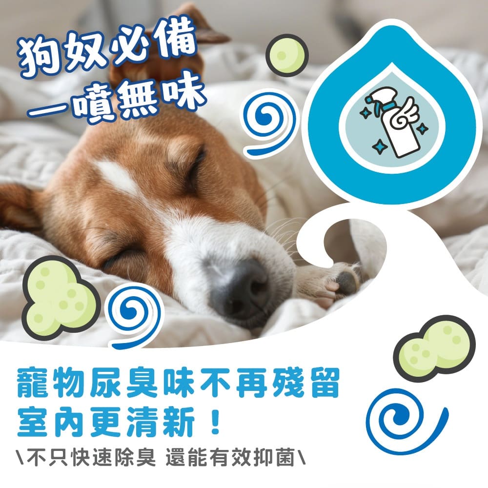 【臭味滾ODOUT】 狗 除臭噴霧 500ml 高效分解異味2瓶優惠組
