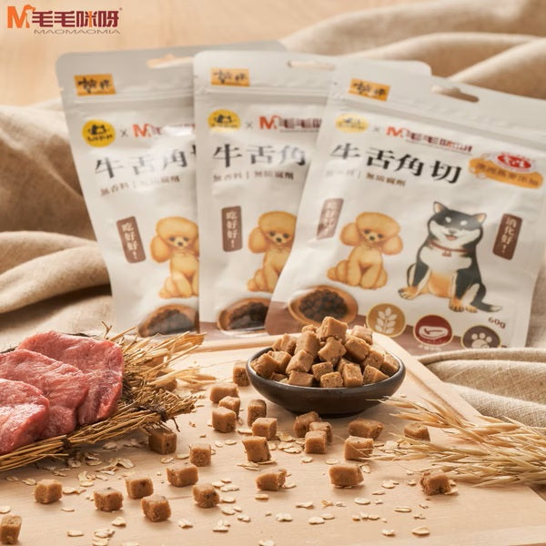 【毛毛咪呀】毛孩乾杯 牛舌燕麥角切60g