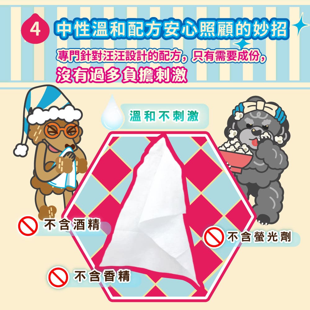 【臭味滾ODOUT】 狗 濕紙巾 50抽 溫和潔淨・低敏無香
