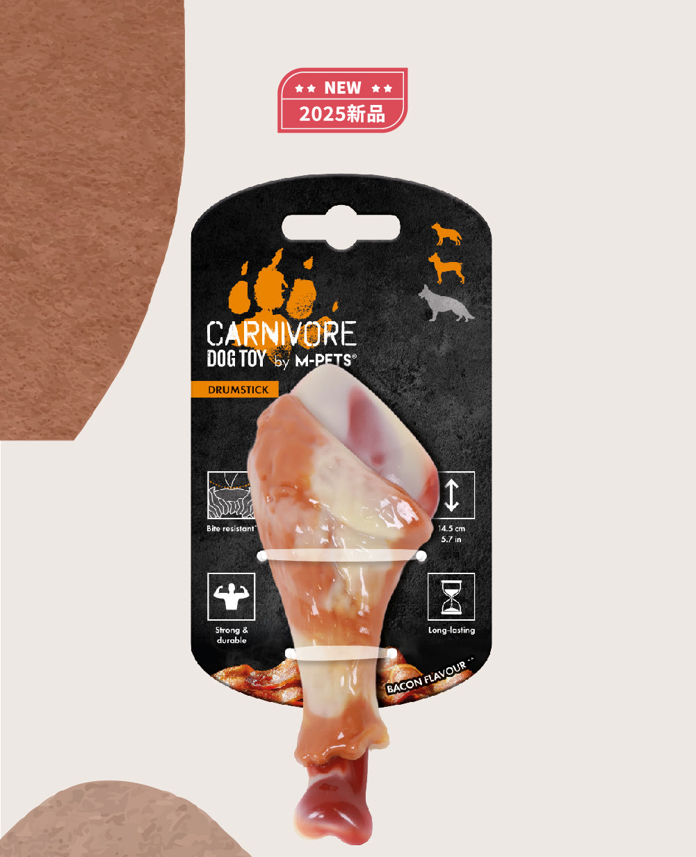 【M-PETS】CARNIVORE犬用培根風味骨頭