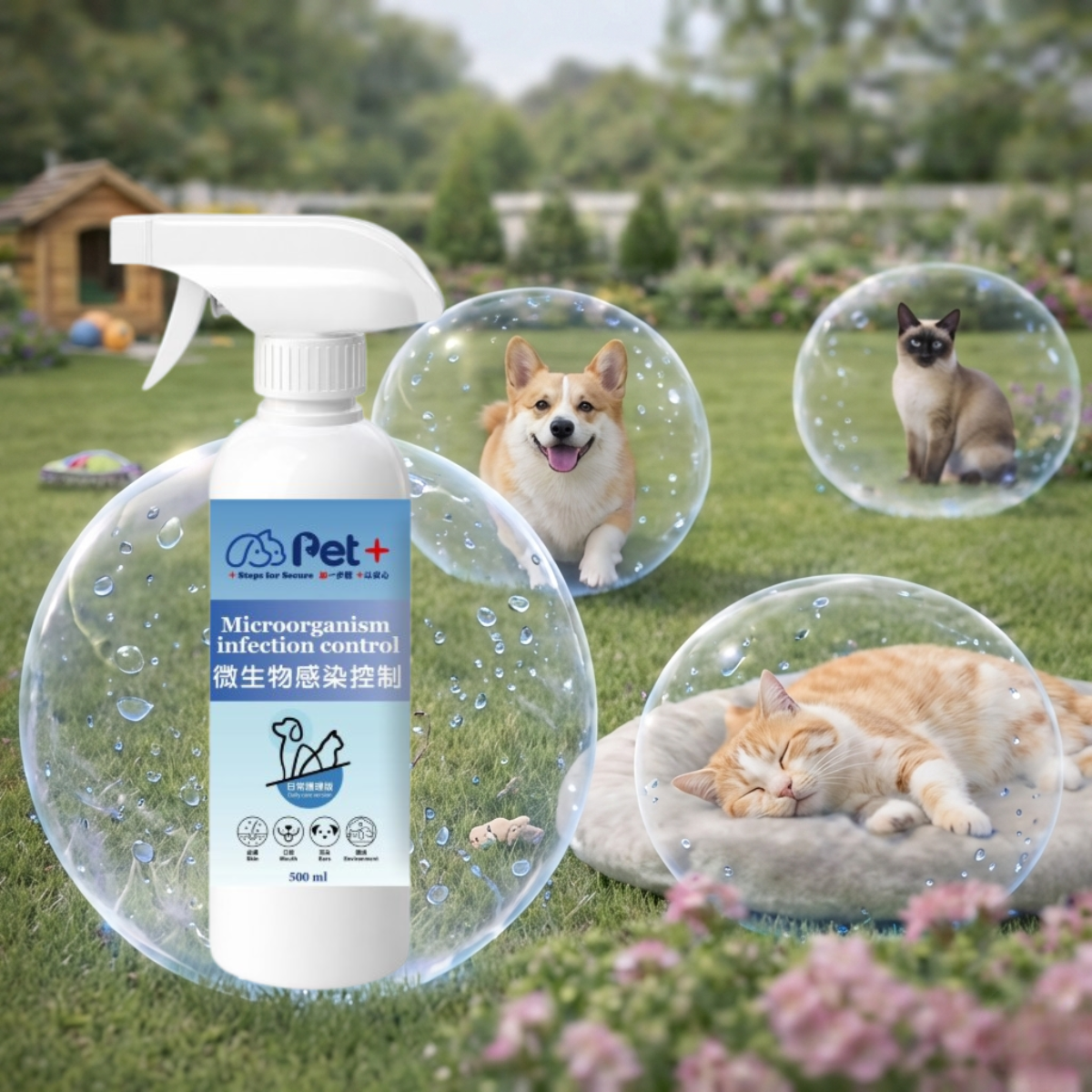 【Pet+】微生物感染控制噴霧 (家庭版500ml，濃度50ppm)